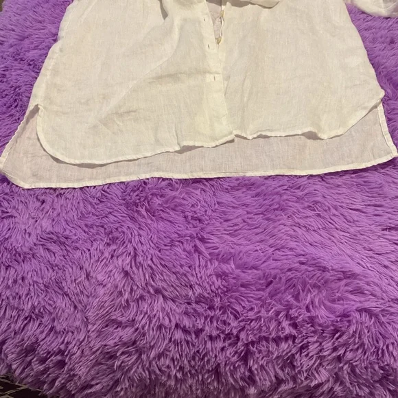 J. Jill White Linen Button Down Shirt - Picture 3 of 4